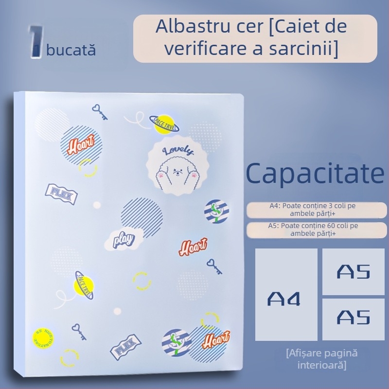 A4 Organizator de fișiere pentru sarcină și controale prenatale — dosar transparent cu mai multe compartimente
