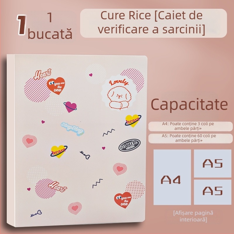 A4 Organizator de fișiere pentru sarcină și controale prenatale — dosar transparent cu mai multe compartimente