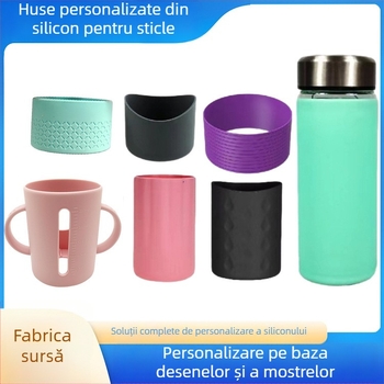 Husă din silicon personalizată pentru ceașcă de cafea, izolație antiderapantă