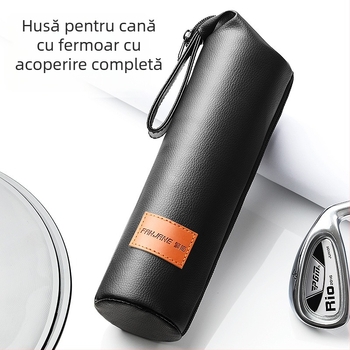 Husă de pahar din piele PU cu șnur, protecție termică universală pentru pahare din sticlă