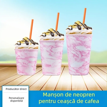 Manșon din neopren pentru ceașca de cafea, husă izolatoare pentru cafea și milktea, cu logo personalizat