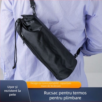 Husă portabilă pentru termos cu curea, husă izolatoare pentru ceașcă de călătorie 1,5–1,8 L
