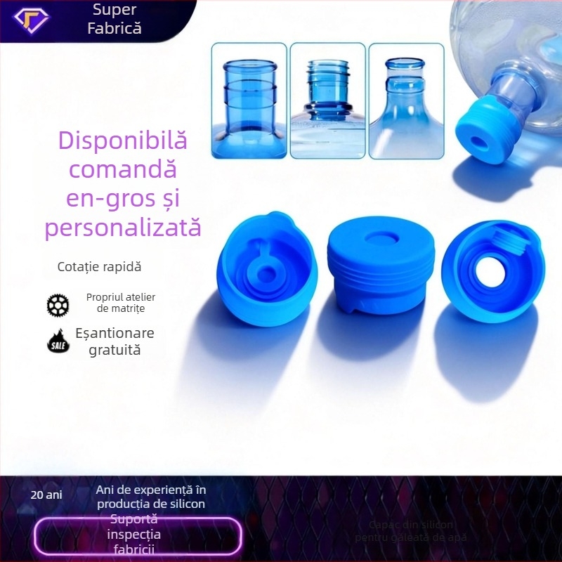 Capac siliconic pentru găleata de apă, reutilizabil, etanș la praf și la scurgeri, pentru dozator de apă