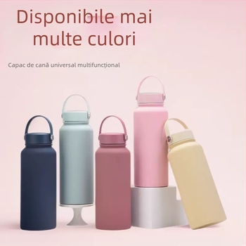 Capac termos 1 litru, cu mâner comod pentru utilizare în aer liber