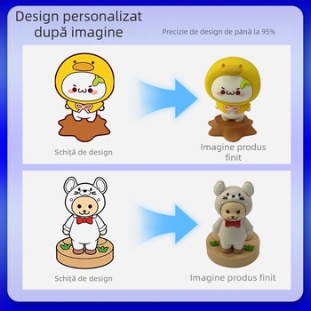 Capac de pahar din PVC cu design 3D de desene animate, capac de pahar din silicon cu figură 3D, suport moale personalizabil pentru pahar