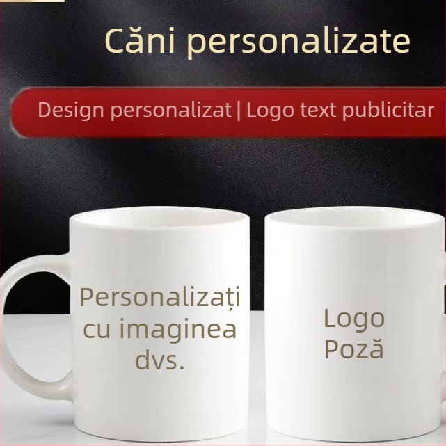 Ceașcă ceramică personalizabilă: imprimare logo, imagini și text, cadou de afaceri