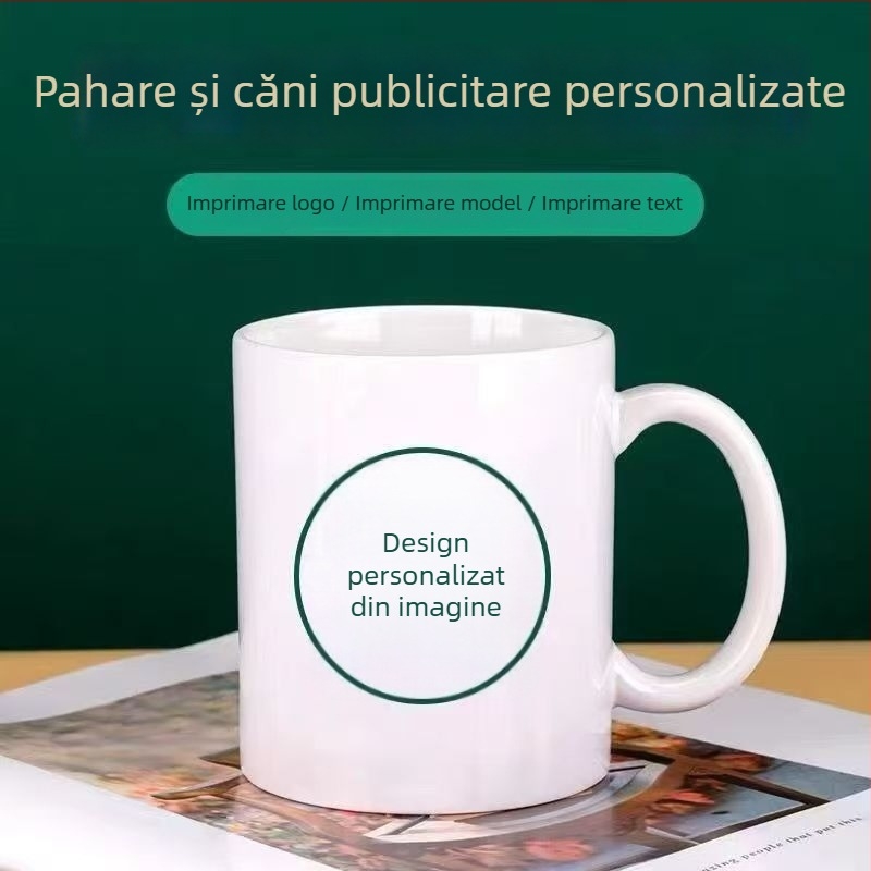 Ceașcă ceramică personalizabilă: imprimare logo, imagini și text, cadou de afaceri