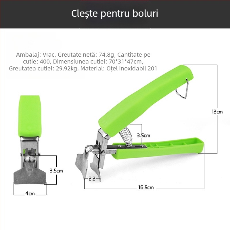 Cleme din oțel inoxidabil pentru boluri, oale și farfurii, cu deschizător de conserve