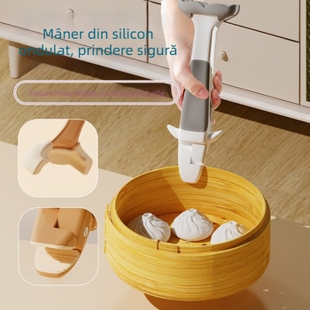 Clip din silicon anti-arzuri, în formă de balenă, 2 în 1 pentru bol de aburi ouă