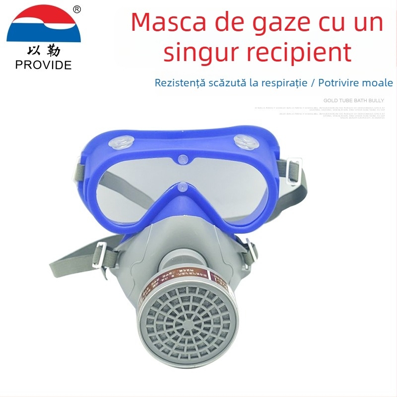 Mască de gaze Yile 8500A cu ochelari integrați și filtru într-o unitate unică