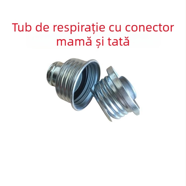 Tub de respirație pentru mască de gaz, cu cuplaj feminin, țeavă de extindere pentru respirator, conductă ondulată, 0,5–1 m, oțel inoxidabil