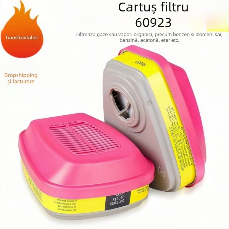 Cutie filtru cu cărbune activ pentru măști de gaze (60923/60921/60926) – filtrare mirosuri și vapori organici