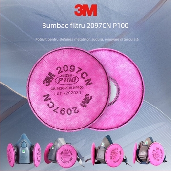 3M 2097CN P100 Filtru pentru vapori organici și particule cu cărbune activ pentru respiratoare 6000/6500/7500