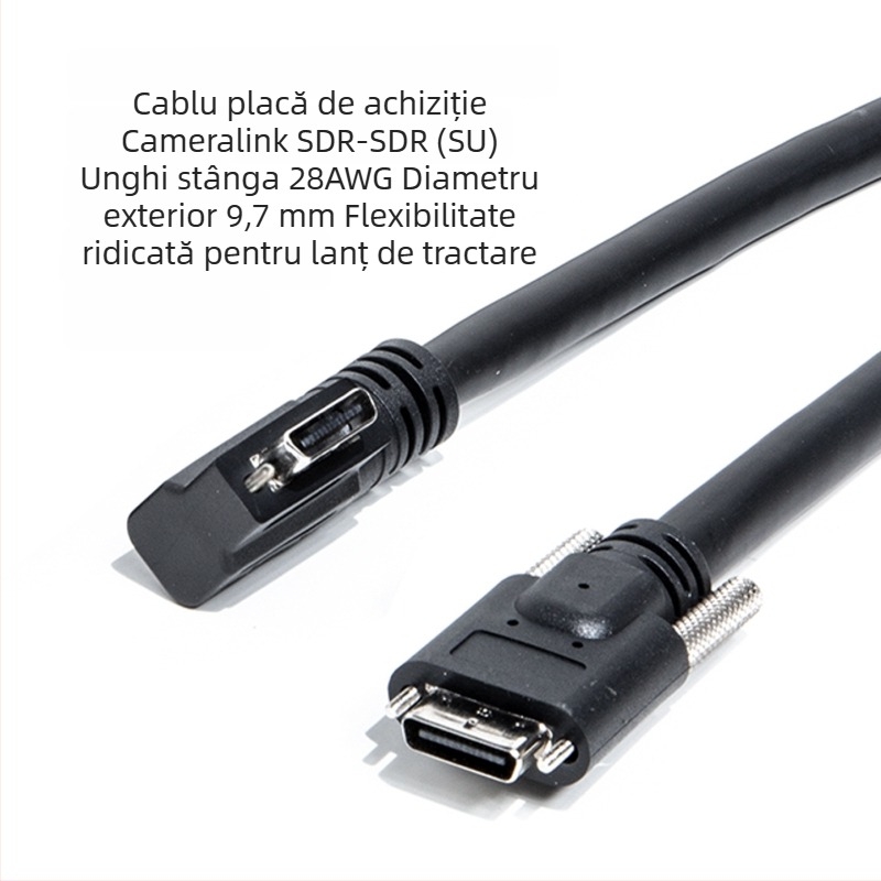 Cablu CameraLink 26P, flexibilitate înaltă SDR/SDR, unghi drept de 90°, cablu industrial pentru cameră