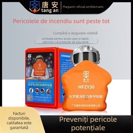 HFZY30 Respirator de salvare chimic, cu filtru pentru incendii și mască de evacuare din fum