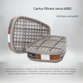 Mască de gaz cu filtru din cărbune activ, modelele 6001/6002/6004, compatibilă cu 6200