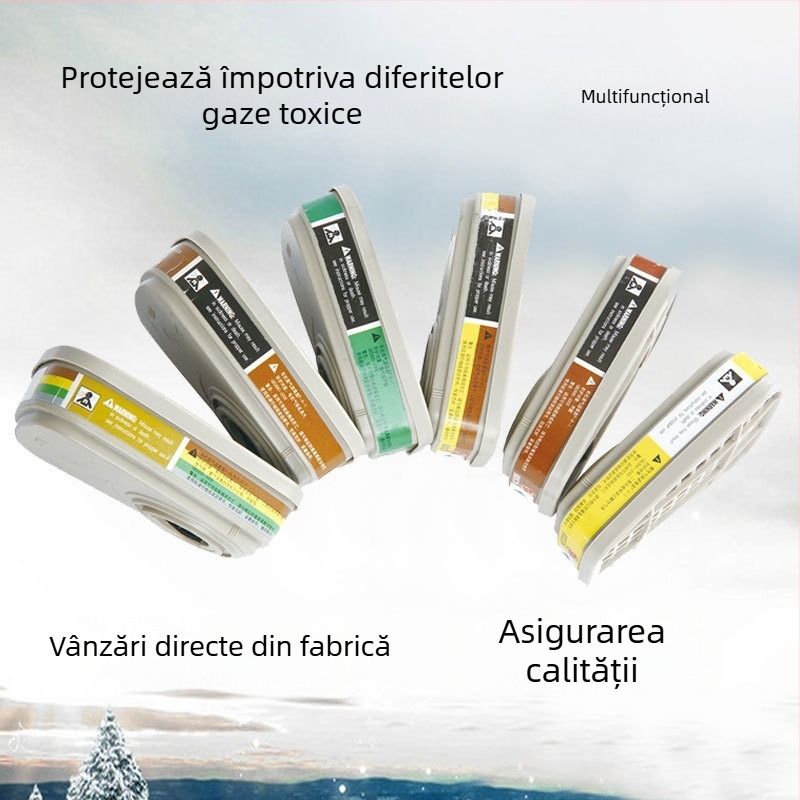 Mască de gaz cu filtru din cărbune activ, modelele 6001/6002/6004, compatibilă cu 6200