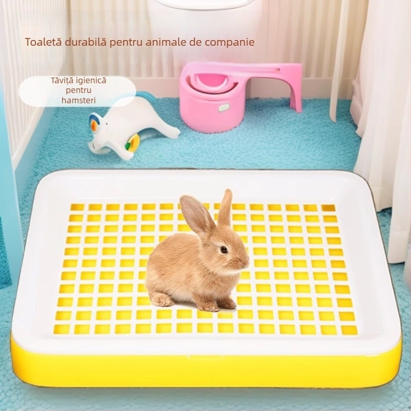 Toaletă multifuncțională extinsă pentru animale de companie mici, cu panou plat detașabil