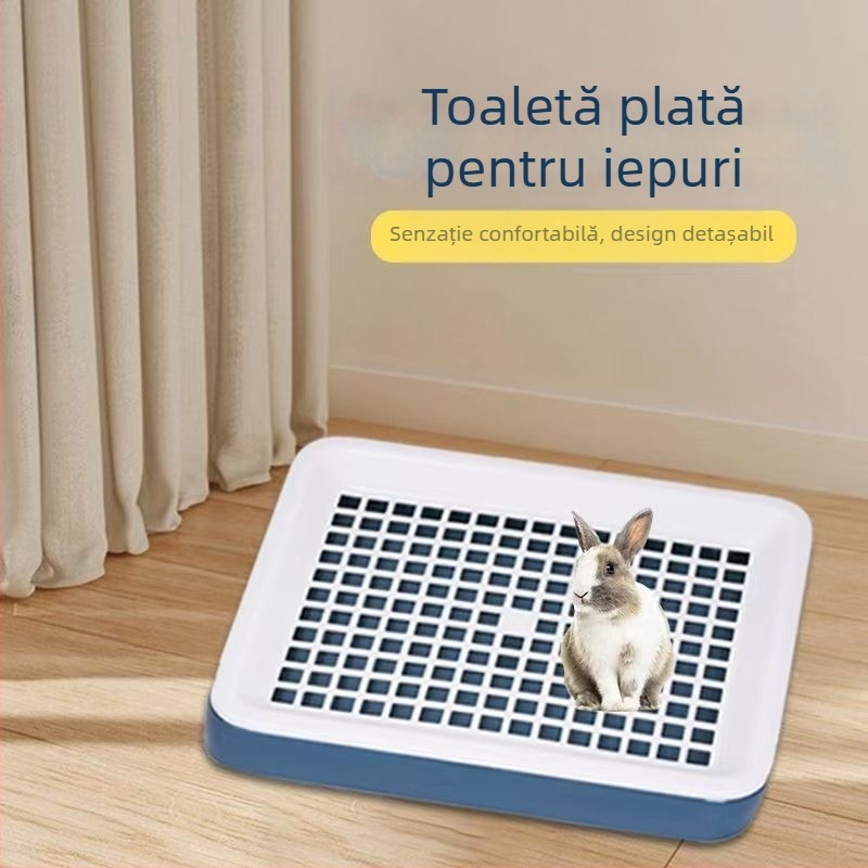Toaletă multifuncțională extinsă pentru animale de companie mici, cu panou plat detașabil