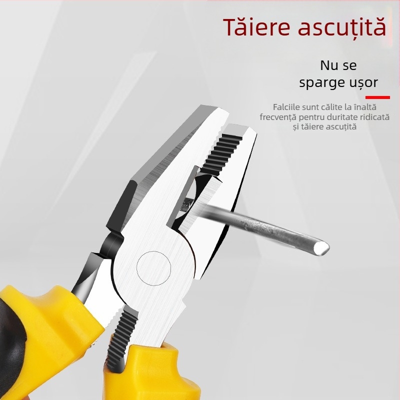 Clește multifuncțional pentru electricieni: dezizolarea cablurilor, clește cu nas subțire, clește diagonal pentru tăiere, clește cu blocare