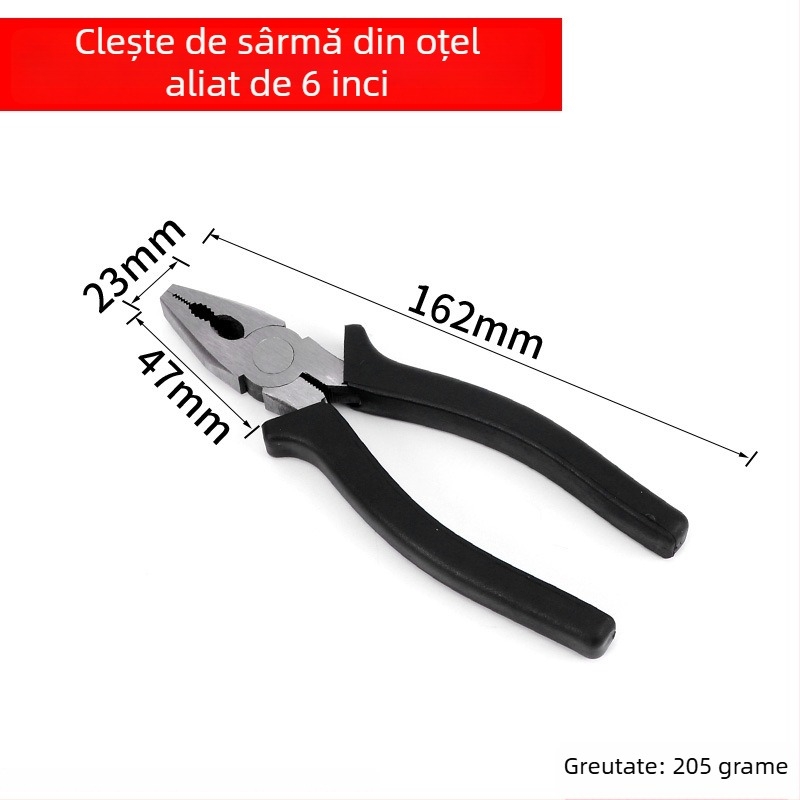 Clește multifuncțional pentru electricieni: dezizolarea cablurilor, clește cu nas subțire, clește diagonal pentru tăiere, clește cu blocare