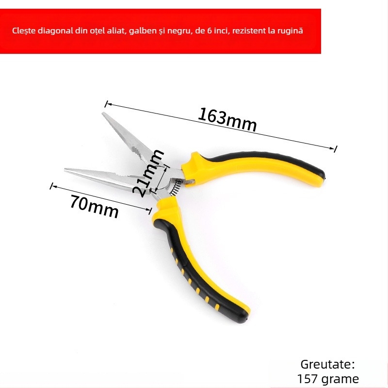 Clește multifuncțional pentru electricieni: dezizolarea cablurilor, clește cu nas subțire, clește diagonal pentru tăiere, clește cu blocare