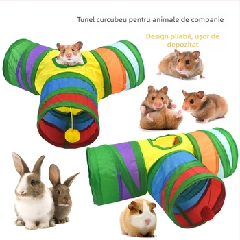 Tunel pliabil pentru animale de companie mici