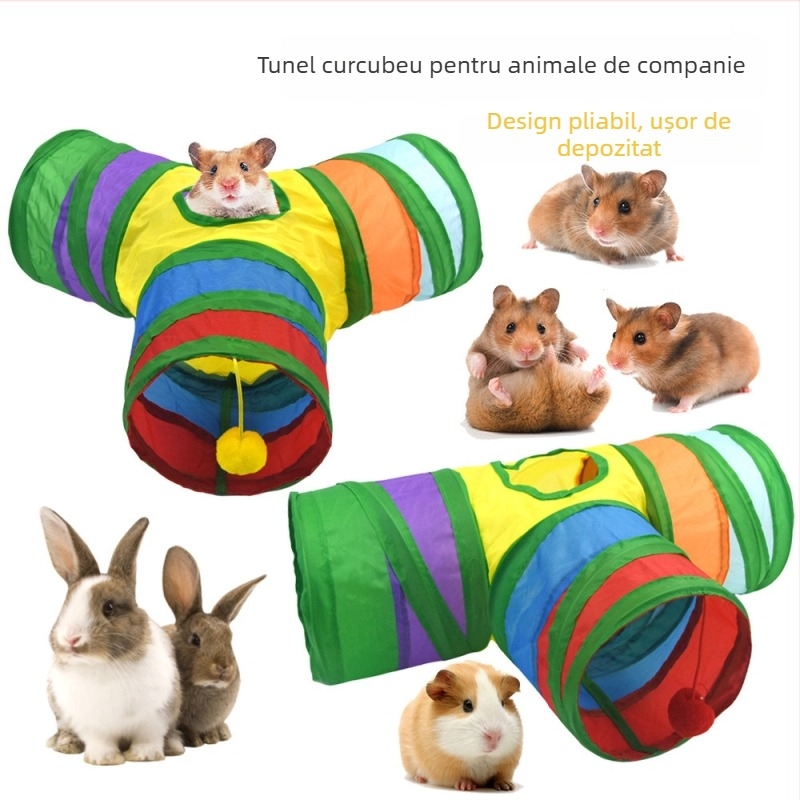 Tunel pliabil pentru animale de companie mici