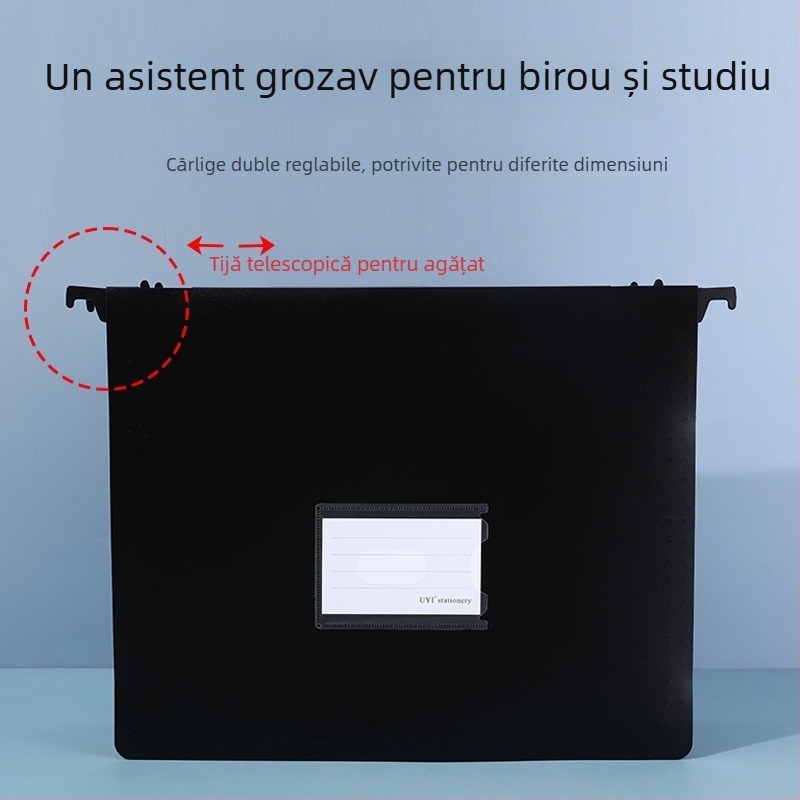 Mapă acordeon suspendată cu 7 sau 13 compartimente, husă din PP impermeabilă pentru documente de birou