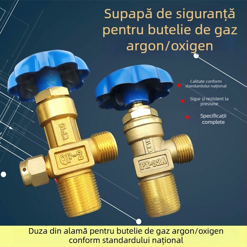 Valvă cilindru de oxigen QF-2 cu cap WP-15 pentru cilindri de 4–40 L, cilindru de argon