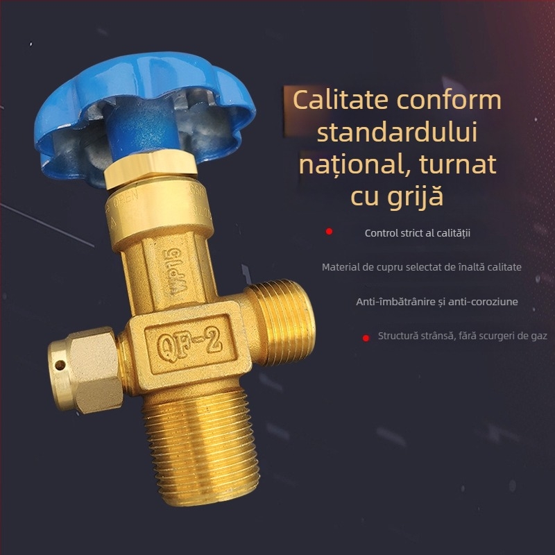 Valvă cilindru de oxigen QF-2 cu cap WP-15 pentru cilindri de 4–40 L, cilindru de argon