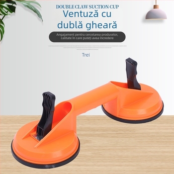 Ridicător cu ventuză dublă, cu gheare, pentru plăci ceramice, piatră, plăci de podea și sticlă