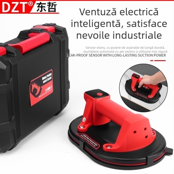Ventuză electrică pentru plăci cu reumplere automată a aerului, aspirator vid puternic pentru sticlă și plăci mari de podea, ridicător vid robust