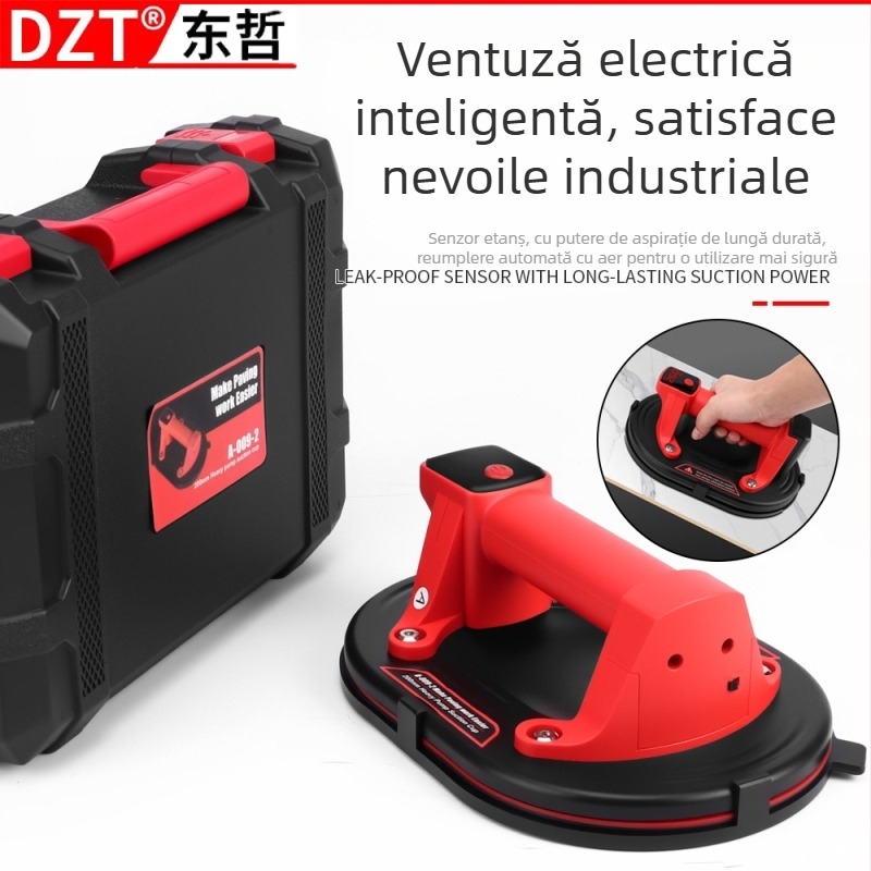 Ventuză electrică pentru plăci cu reumplere automată a aerului, aspirator vid puternic pentru sticlă și plăci mari de podea, ridicător vid robust