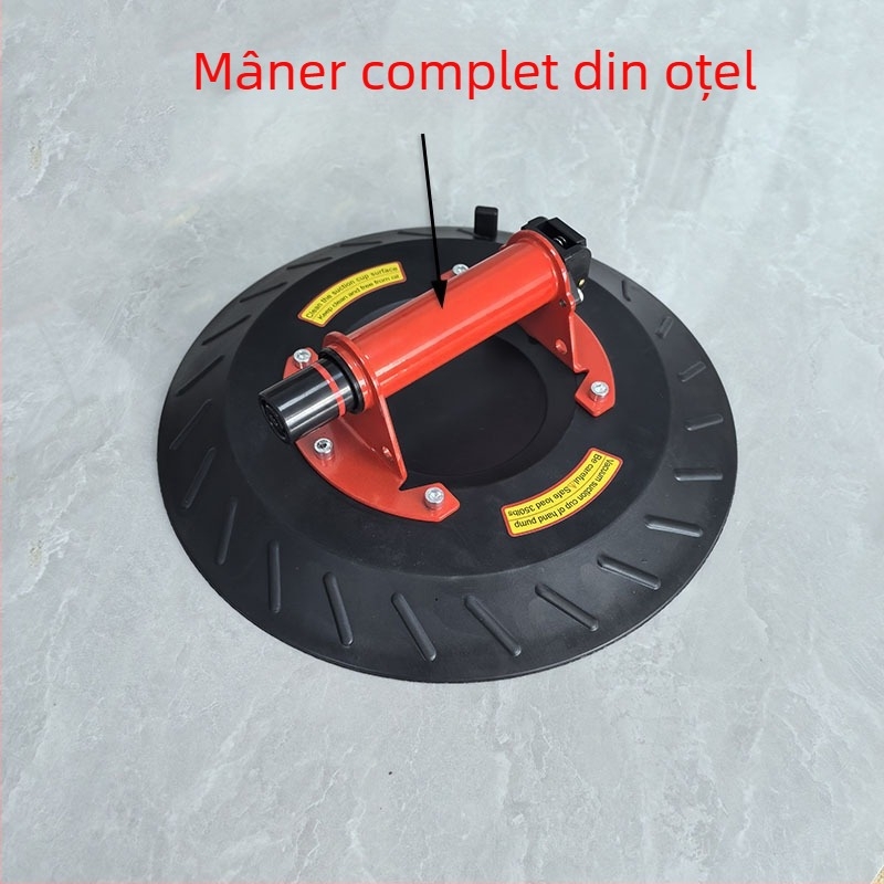 Cupa de vid pentru plăci din sticlă, diametru extra mare, pentru manipulare grea, pompă manuală