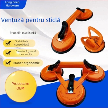 Ventuză pentru sticlă din aliaj de aluminiu, suport mare pentru plăci, ventuză cu 1–3 gheare