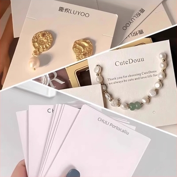 Carte post-vânzare pentru accesorii – card de mulțumire personalizat, design de card dur, card de întreținere, imprimare digitală pe hârtie specială pentru etichete de îmbrăcăminte