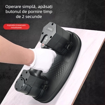 Longben cupă de vid alimentată cu baterie pentru manipularea sticlei, plăcilor și marmurilor – aspirație puternică, dimensiuni 300 × 180 mm