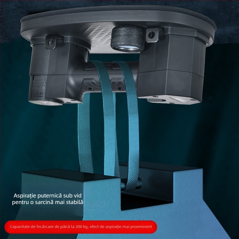 Longben cupă de vid alimentată cu baterie pentru manipularea sticlei, plăcilor și marmurilor – aspirație puternică, dimensiuni 300 × 180 mm