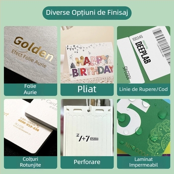 Imprimare personalizată de carduri: carduri poștale, felicitări, invitații, plicuri, antete de card, carduri pliabile, carduri de evaluare, benzi de talie