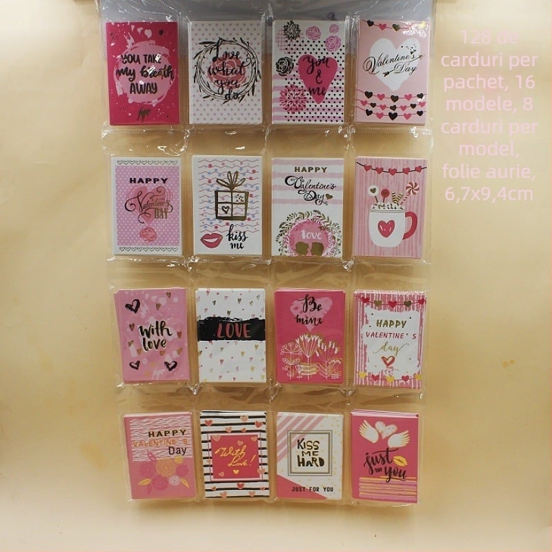 Card de felicitare pliabil universal, cu un model rafinat, mic card pentru cadouri creative și binecuvântări, card de mulțumire scris de mână
