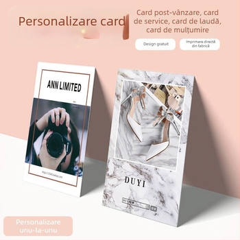 Carte de service post-vânzare și carte de mulțumire, pe hârtie lucioasă, imprimare în patru culori