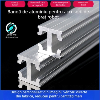Bandă din aluminiu Tianxing cu canelare dublă 18×18; bandă din aluminiu 16×22 cu trei canale 18×25 pentru accesorii de ventuze