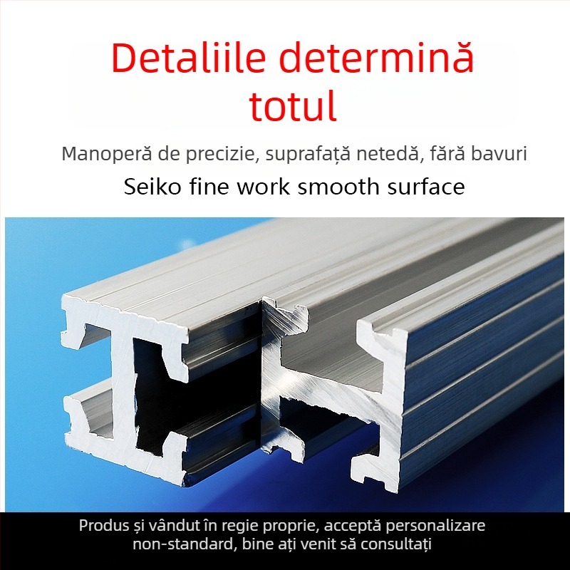 Bandă din aluminiu Tianxing cu canelare dublă 18×18; bandă din aluminiu 16×22 cu trei canale 18×25 pentru accesorii de ventuze