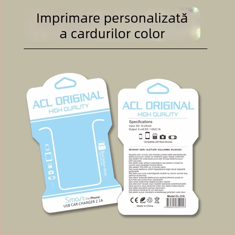 Carduri color, carduri blister, etichete pentru agățat, carton alb acoperit, carduri pentru șosete, în loturi mici