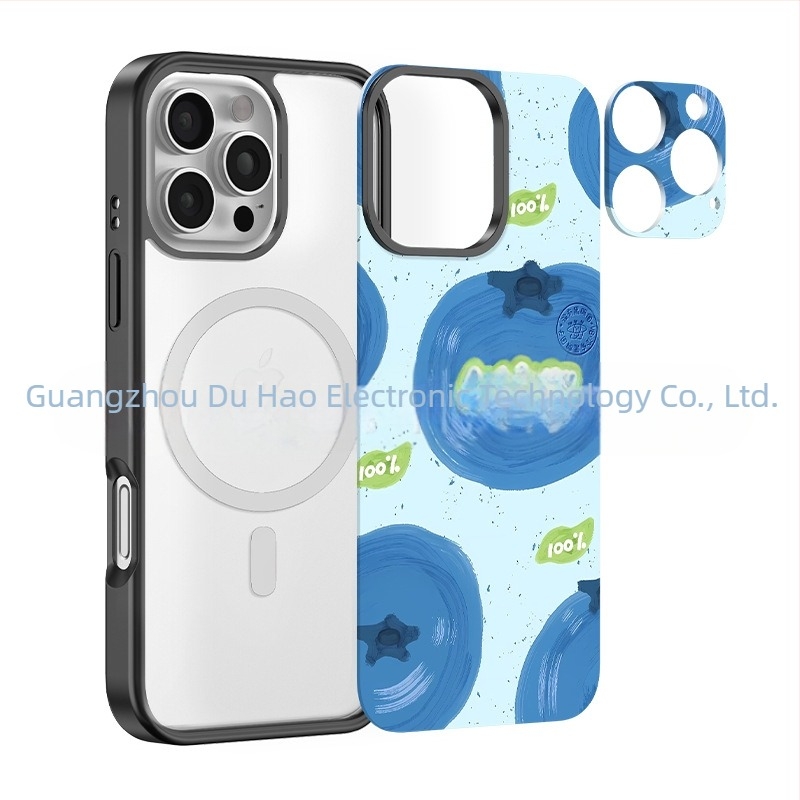 Husă magnetică pentru iPhone cu panou din spate interschimbabil, TPU transparent, pentru seria iPhone 12–16