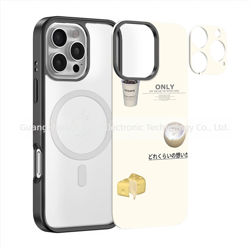 Husă magnetică pentru iPhone cu panou din spate interschimbabil, TPU transparent, pentru seria iPhone 12–16