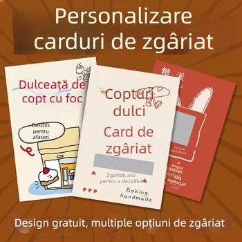 Carduri de răzuire pentru brutării — carduri personalizate pentru desert
