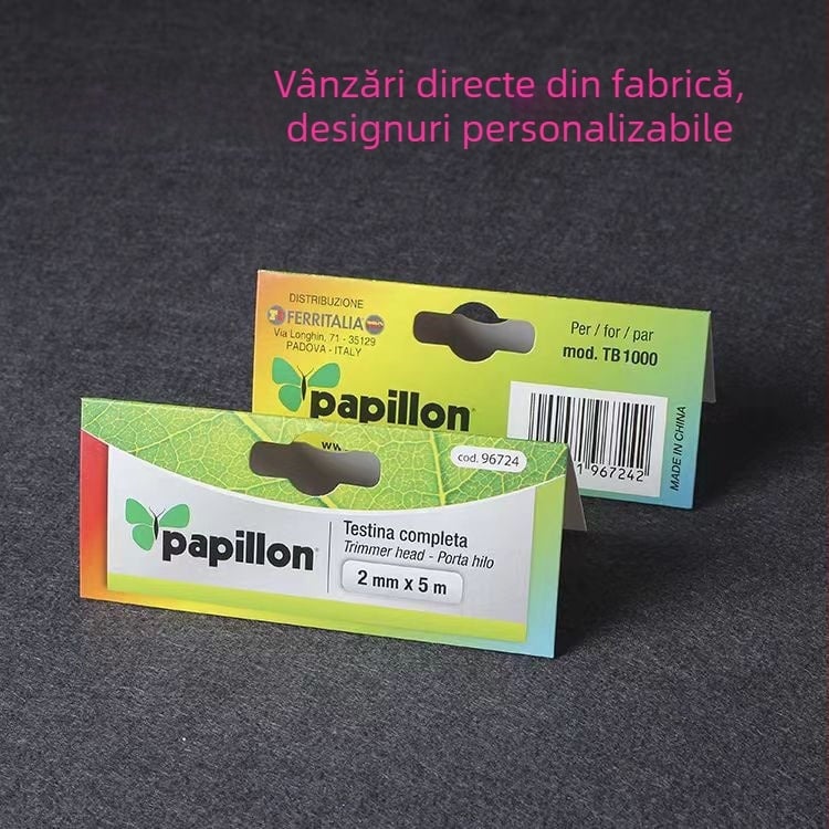 Carduri pliabile, imprimate color pe carton alb de 350 g, personalizate pentru antete de card în diverse industrii