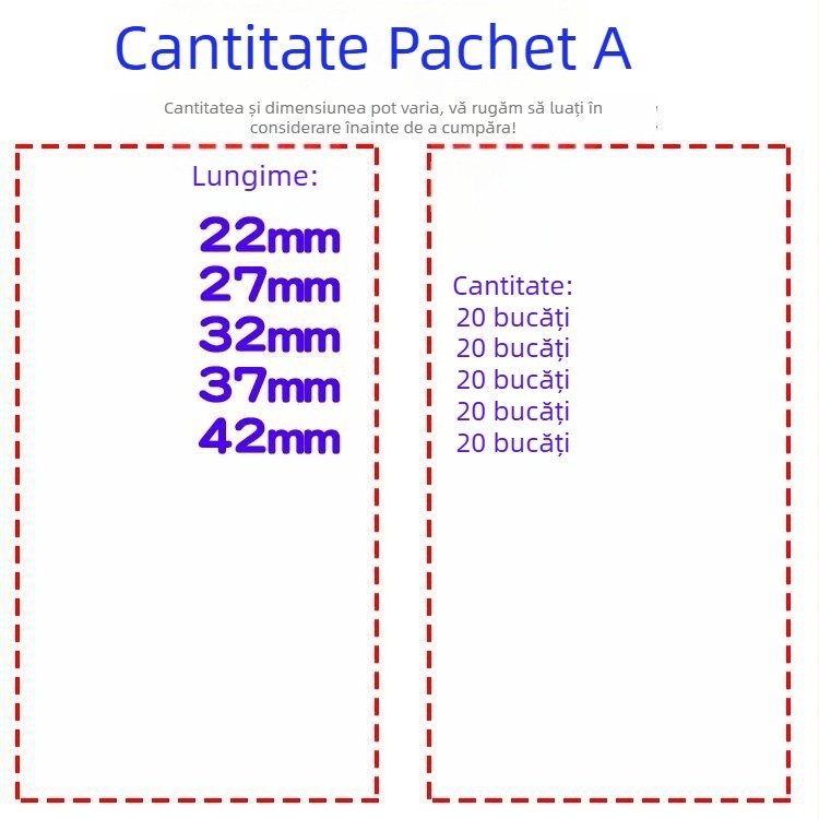 Set cuie cu înaltă rezistență: cuie pentru pereți, cuie pentru prinderea tablourilor, cuie pentru reclame, cuie pentru ciment, 62 mm pentru pistol cu aer